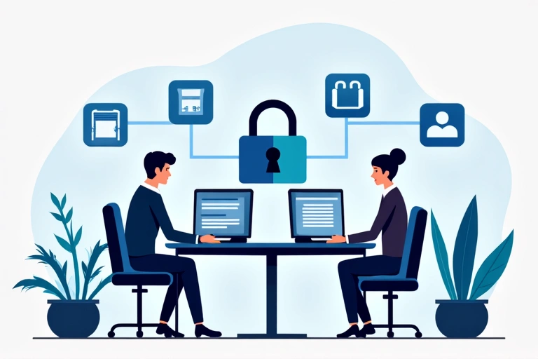 Secure data processing illustration